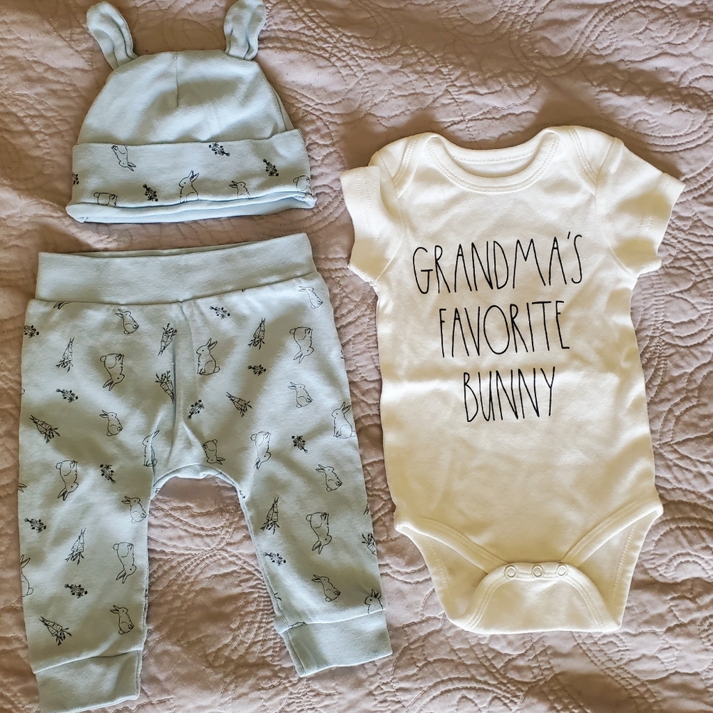 Rae Dunn baby boy 3 piece set